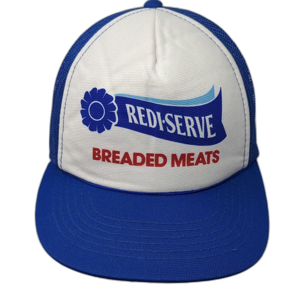 Young An Blue Redi-Serve Breaded Meats One Size Snapback Mesh Trucker Hat